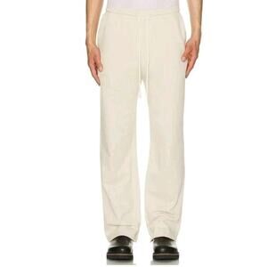 KROST Cotton Track Sweatpants Wide Leg Drawstring Light Beige/Birch Size Medium